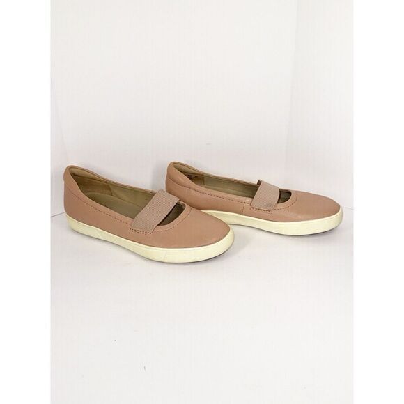 Naturalizer Mai Mary Jane Leather Sneaker Elastic Strap Blush Pink Nude 8.5WW - Picture 15 of 16